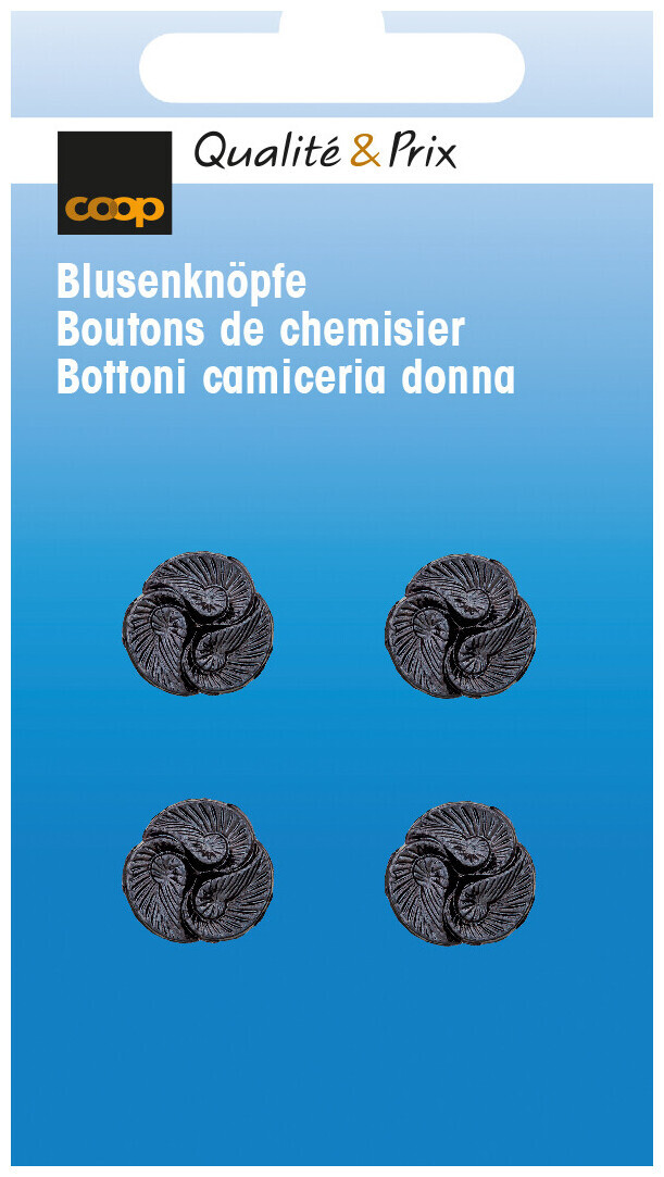 Image of Coop Blusenknopf Öse schwarz 12mm 4Stk.