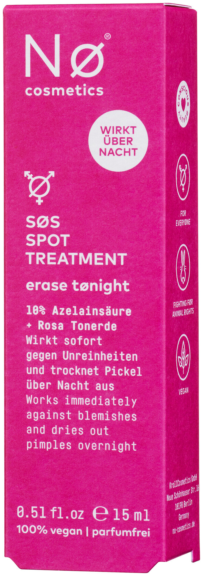 Image of Nø Cosmetics erase tønight SØS Spot Treatment 15 ml