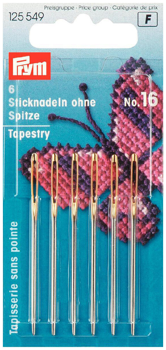 Prym Sticknadeln ohne Spitze silber Nr. 16 1.60 x 55 mm 6 Stk.