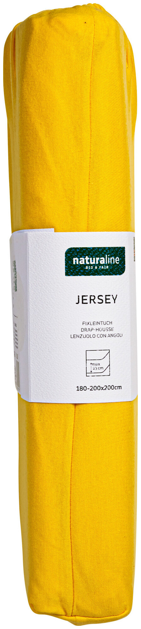 Image of Naturaline Textil Bio Fixl. Jersey 180x200 gelb