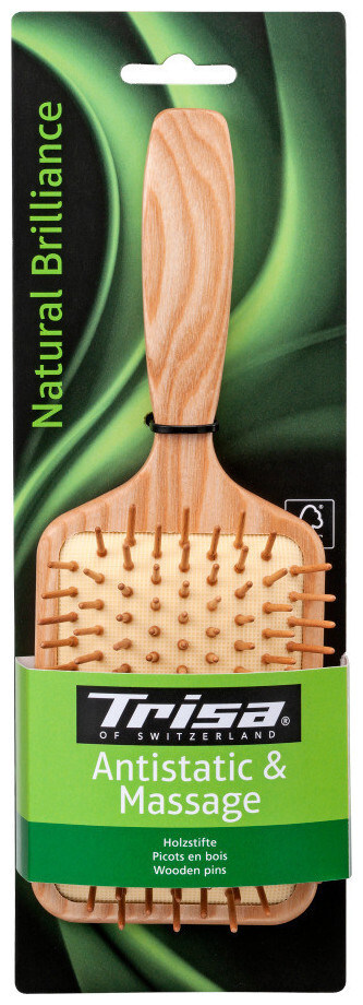 Image of Trisa Haarbürste Natural Brilliance Antistatic & Massage Paddle