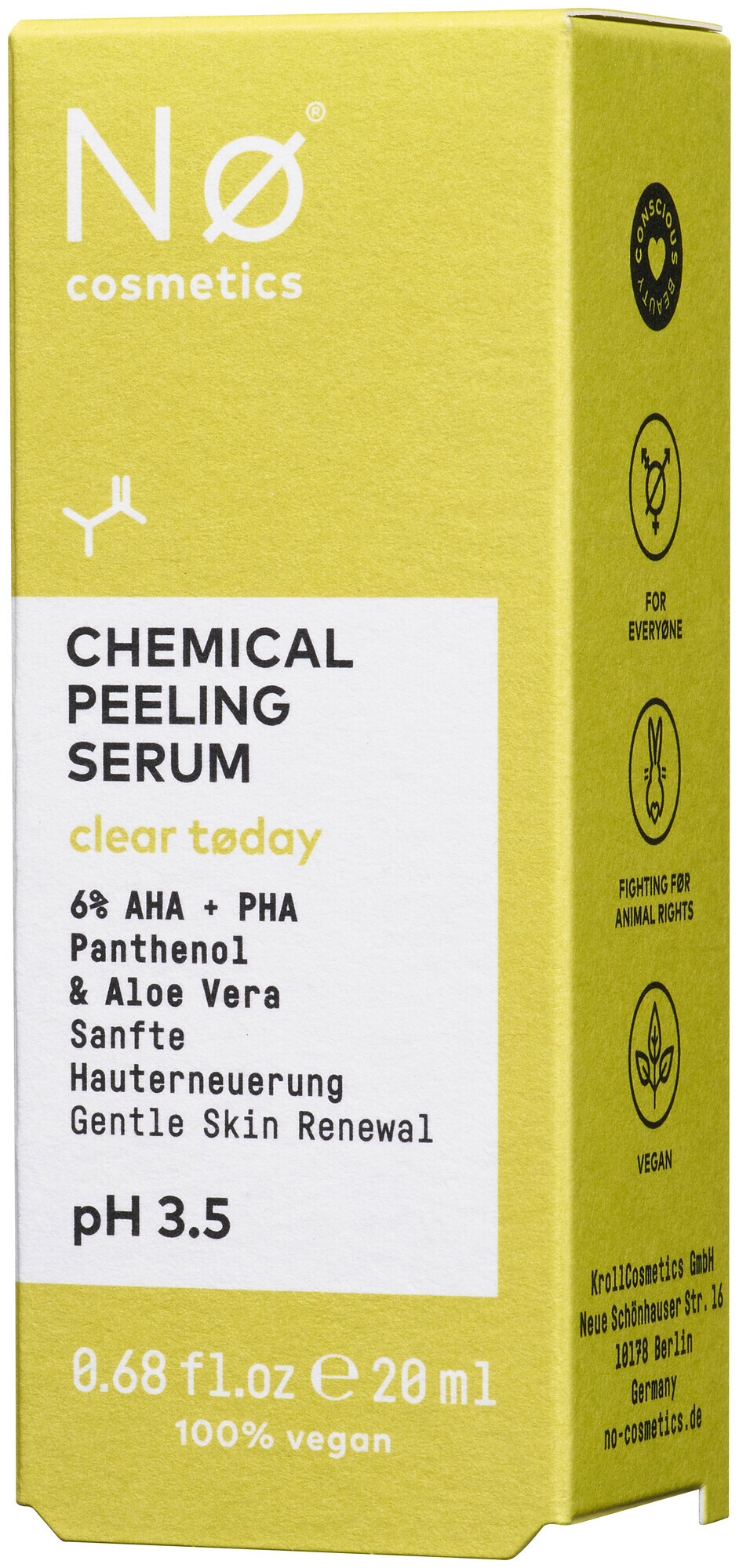 Image of Nø Cosmetics clear tøday Aha/Pha Chemical Peeling Serum 20 ml
