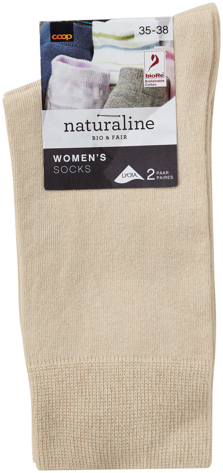 Image of Naturaline Textil Naturaline Damen Socken Glatt Duo Ecru 35 - 38