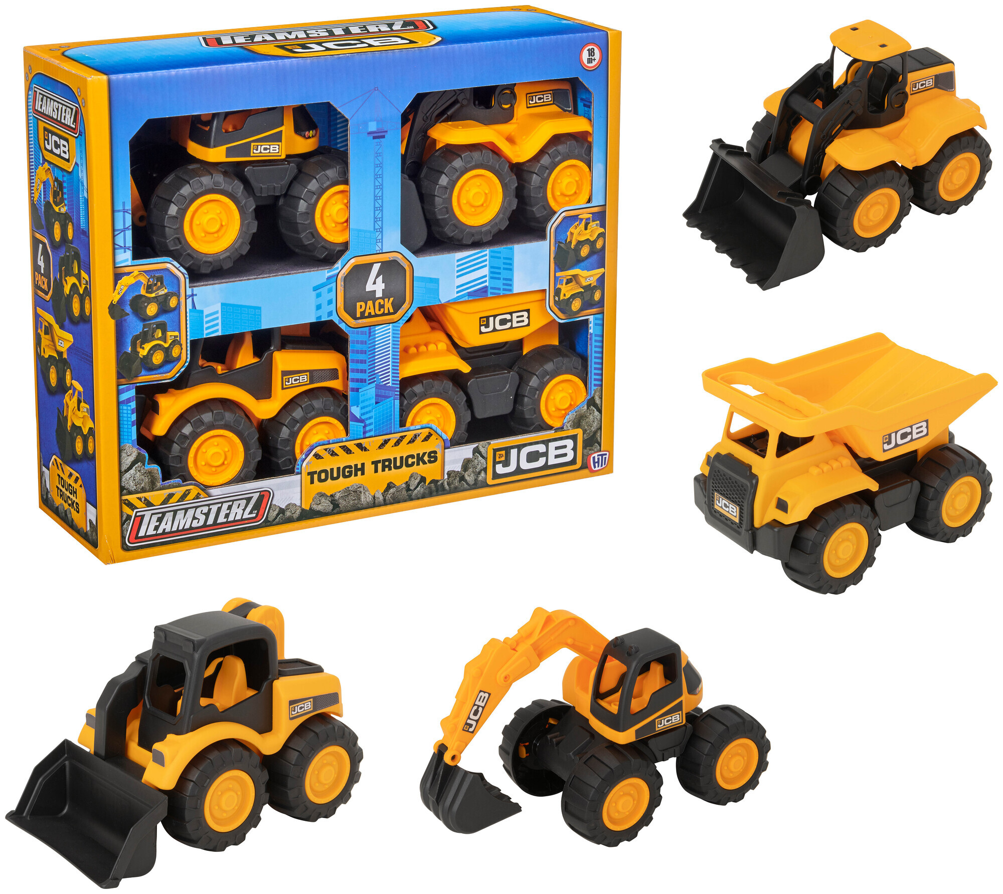 Image of Teamsterz JCB Trucks 4 Pack