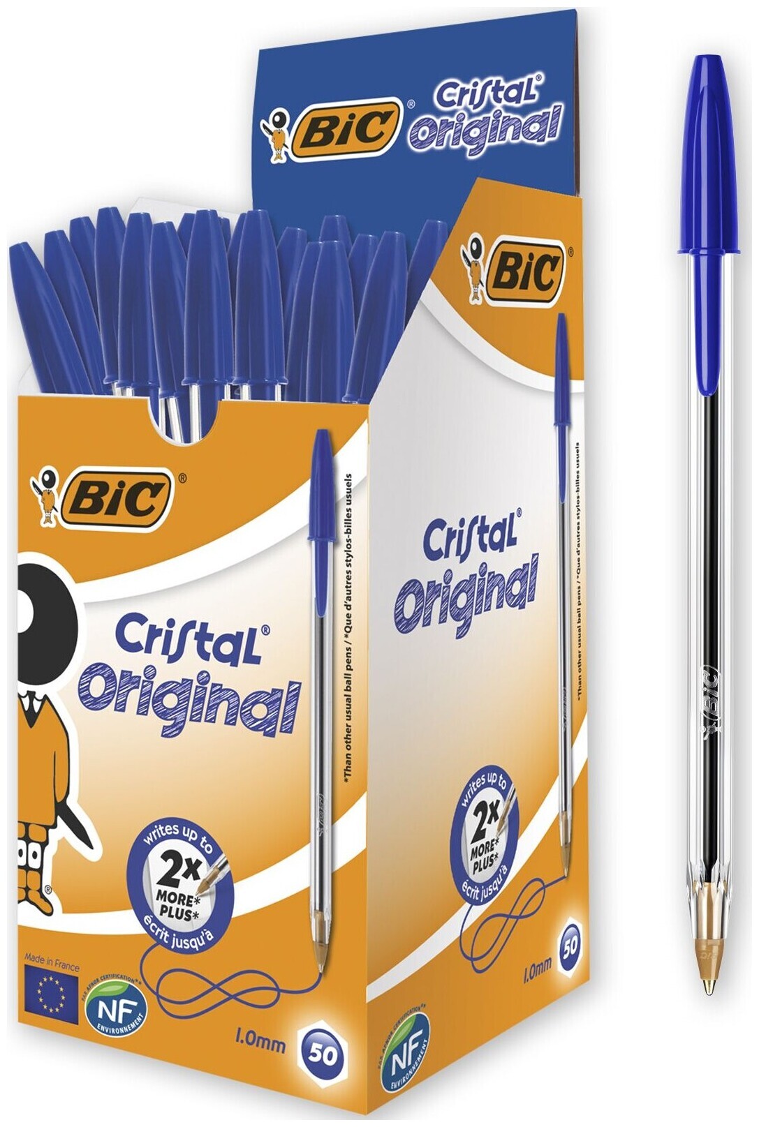 BIC Cristal Kugelschreiber mit Deckel