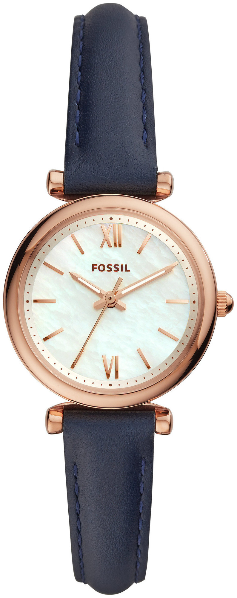 Fossil Damenuhr Carlie Mini Leder Marine