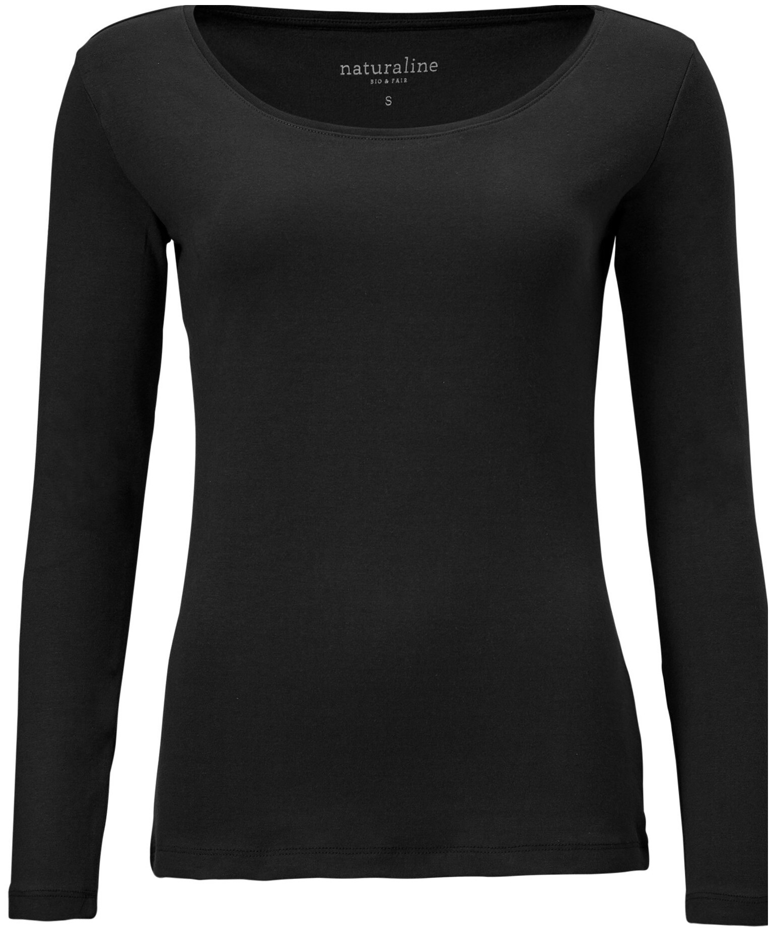 Naturaline Textil Naturaline Damen Shirt langarm schwarz XS