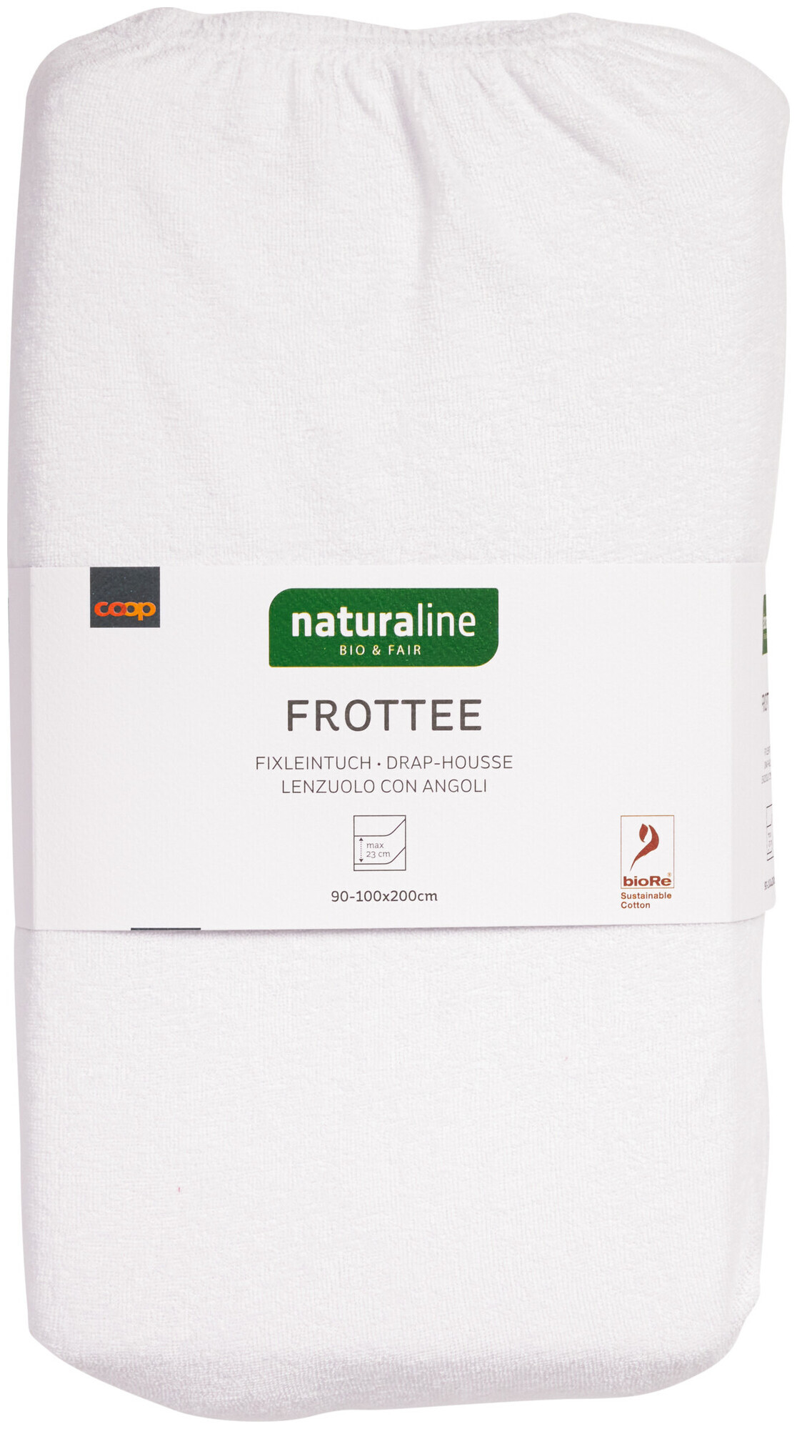 Image of Naturaline Textil Bio Fixl. Frotte 90x200 weiss