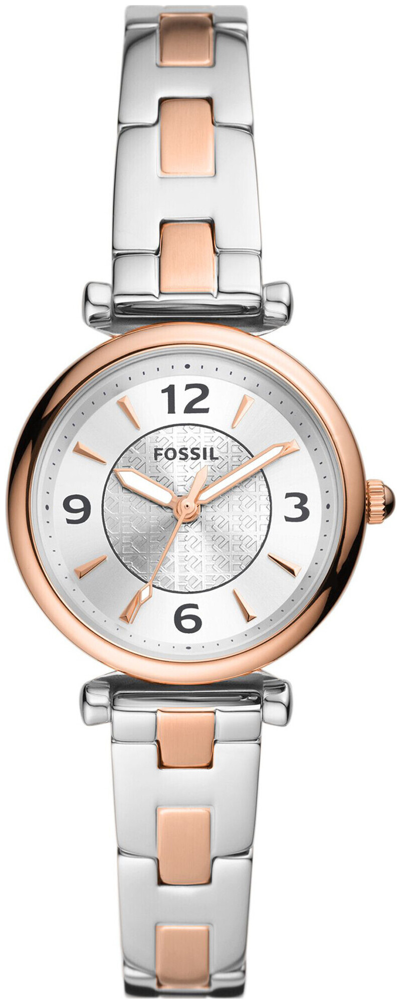 Image of Fossil Uhr Carlie 3-Zeiger-Werk Edelstahl zweifarbig