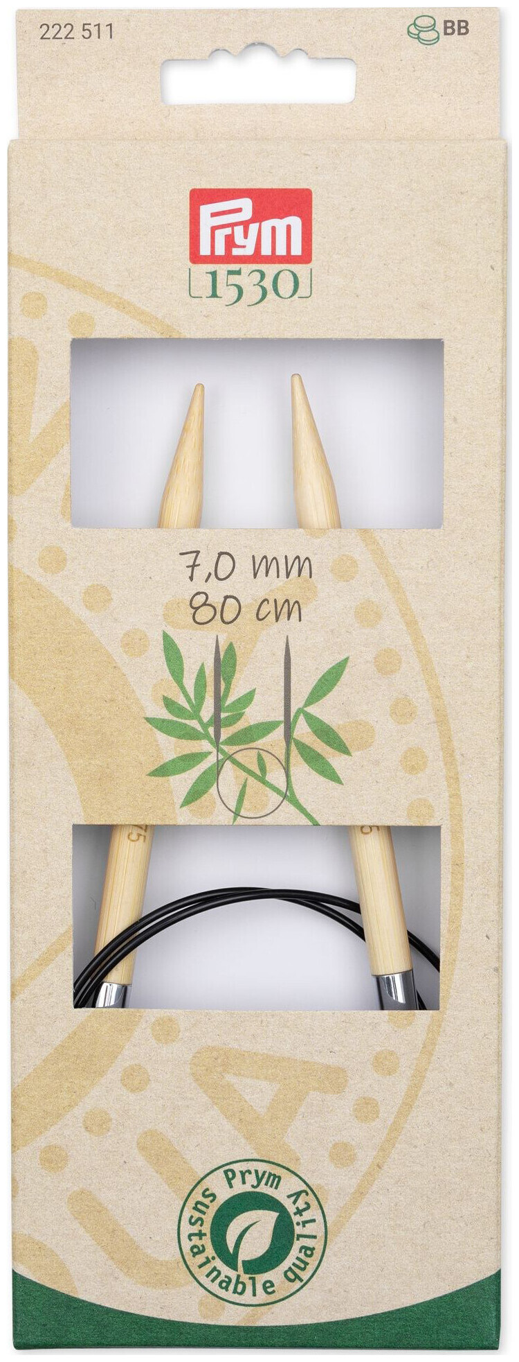 Image of Prym 1530 Rundstricknadeln 7.00 mm, 80 cm, Bambus