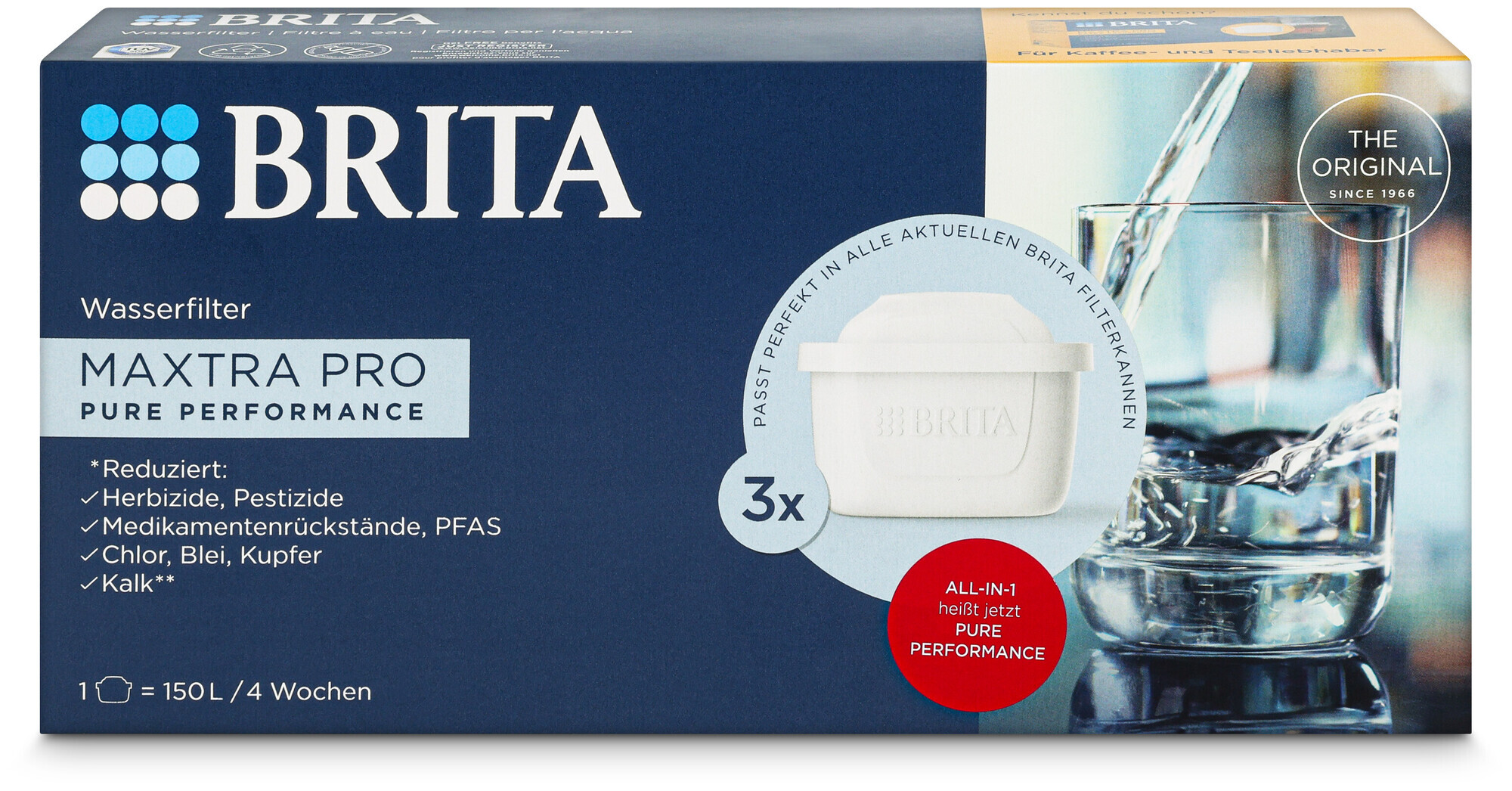 Brita Wasserfilter-Kartusche Original Maxtra PRO All-in-1 – Pack 3