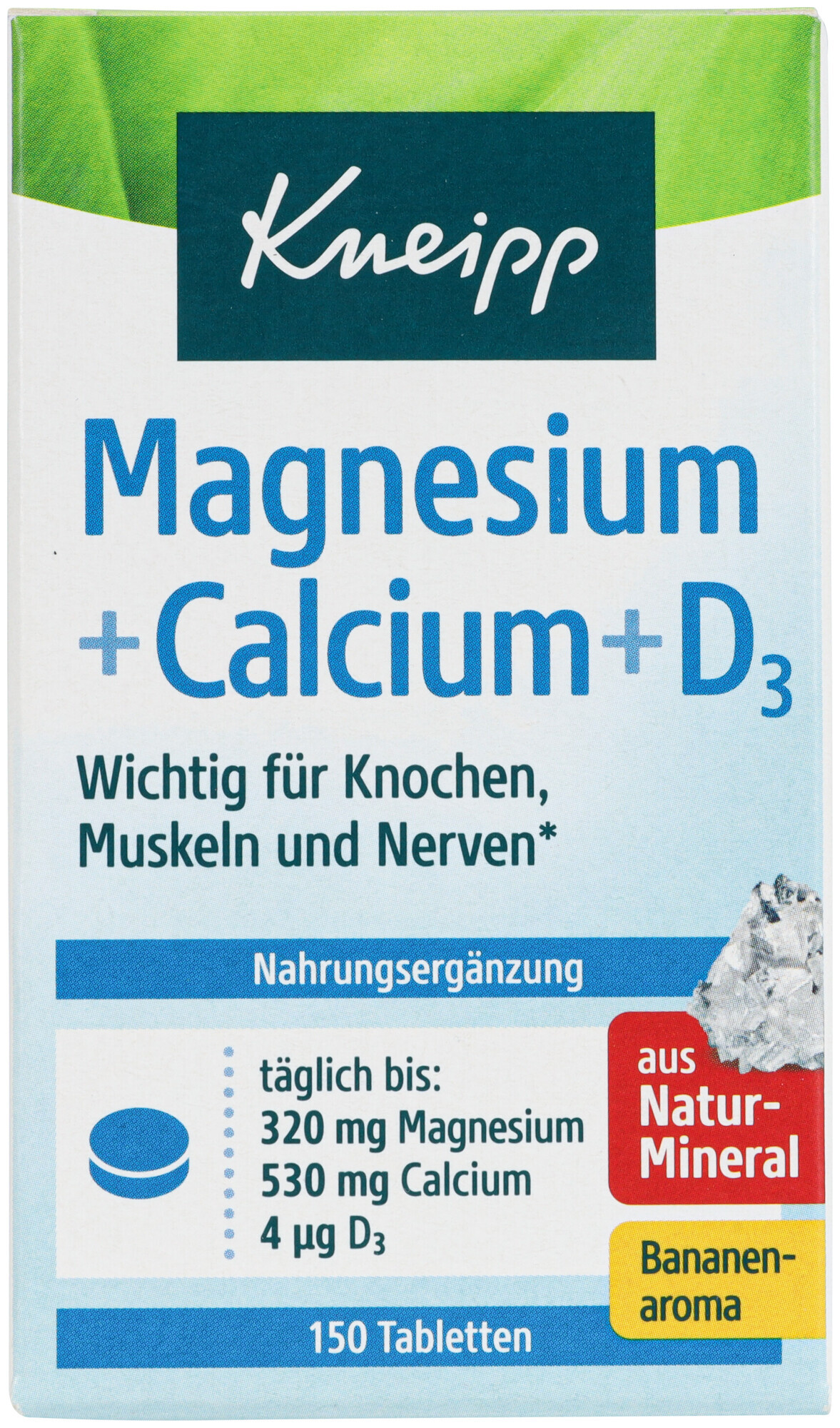 Image of Kneipp Natürliches Magnesium + Calcium & Vitamin D3 150 Tabletten