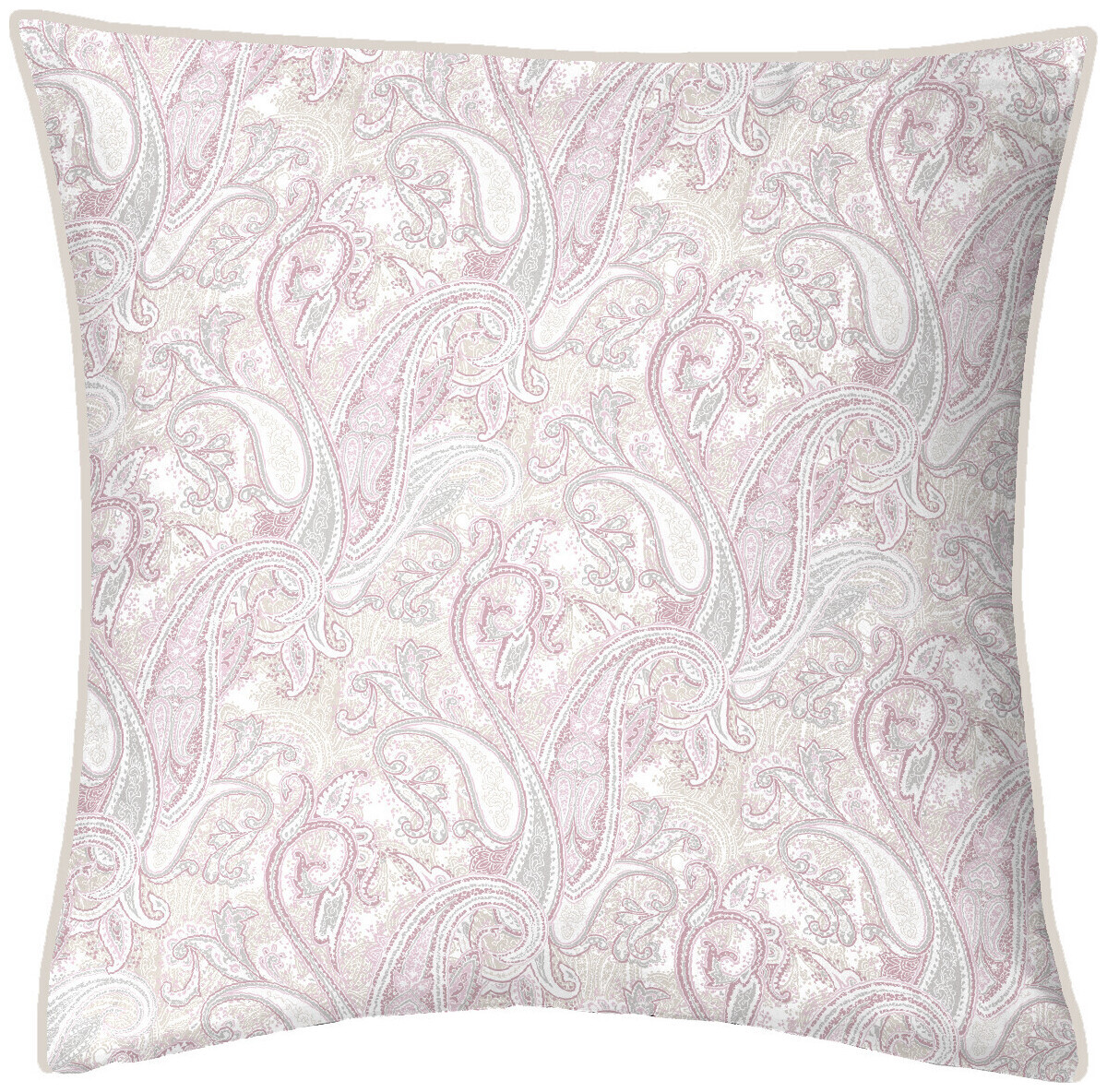 Image of Inhouse Kissen Gots Satin 65x65 Paisley rosa