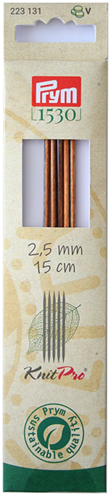 Image of Prym 1530 Strumpfstricknadeln 2.50 mm, 15 cm, Birkenholz