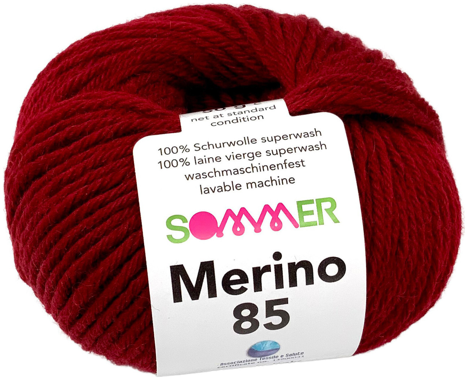 Image of Sommer Merino 85 36 Handstrickgarn 100% Merino Superwash bordeaux 50g