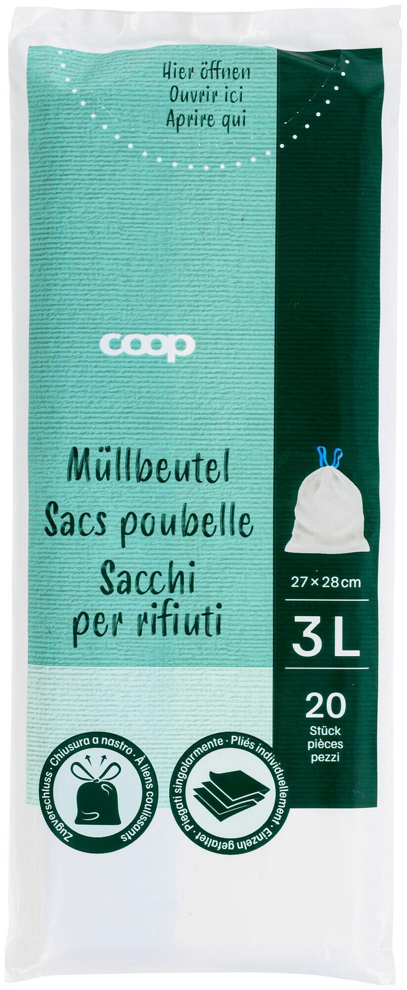 Image of Coop Müllbeutel 27x28cm 3l 20St