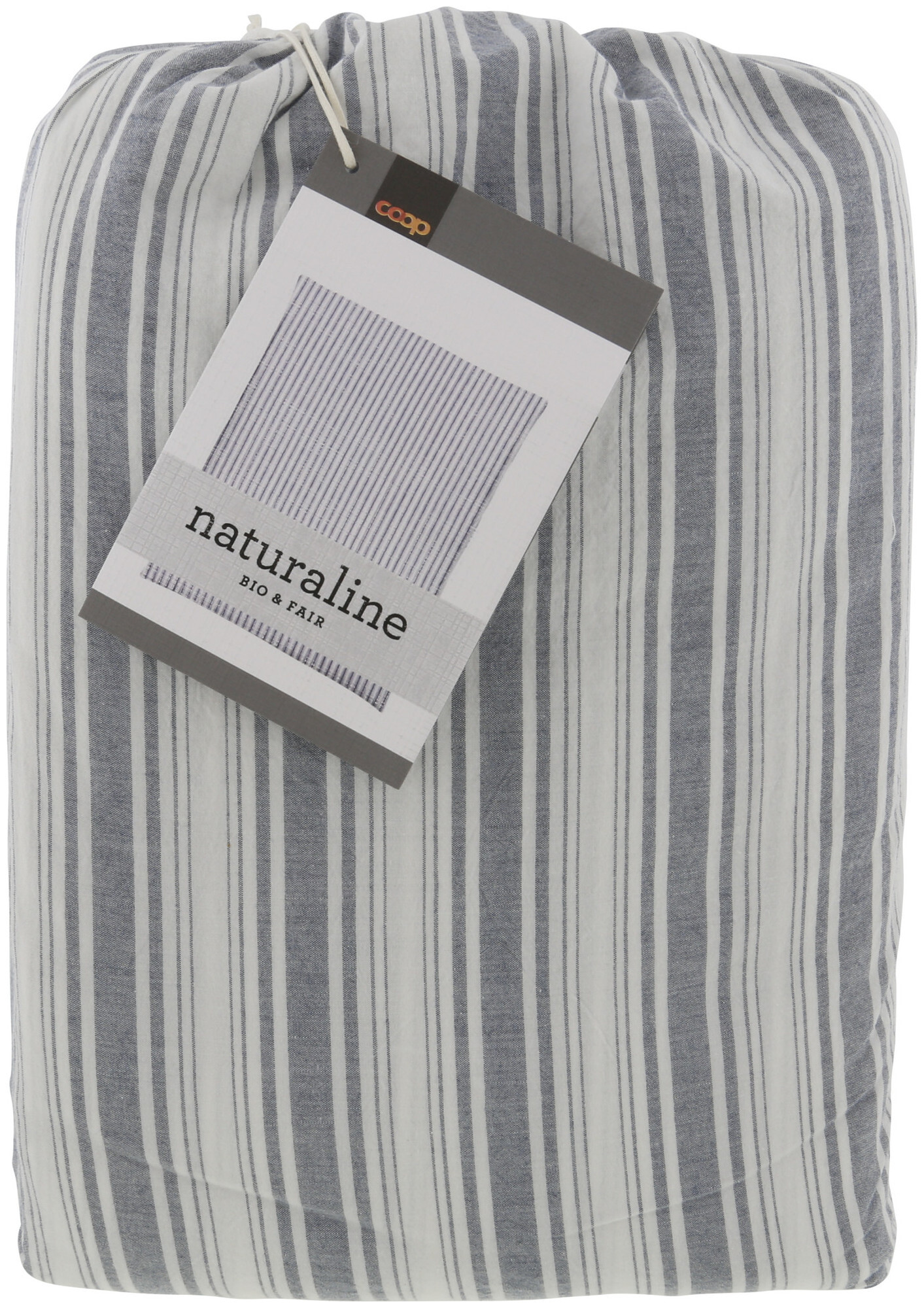 Naturaline Textil Naturaline fourre de duvet rayure marine 160x210 cm