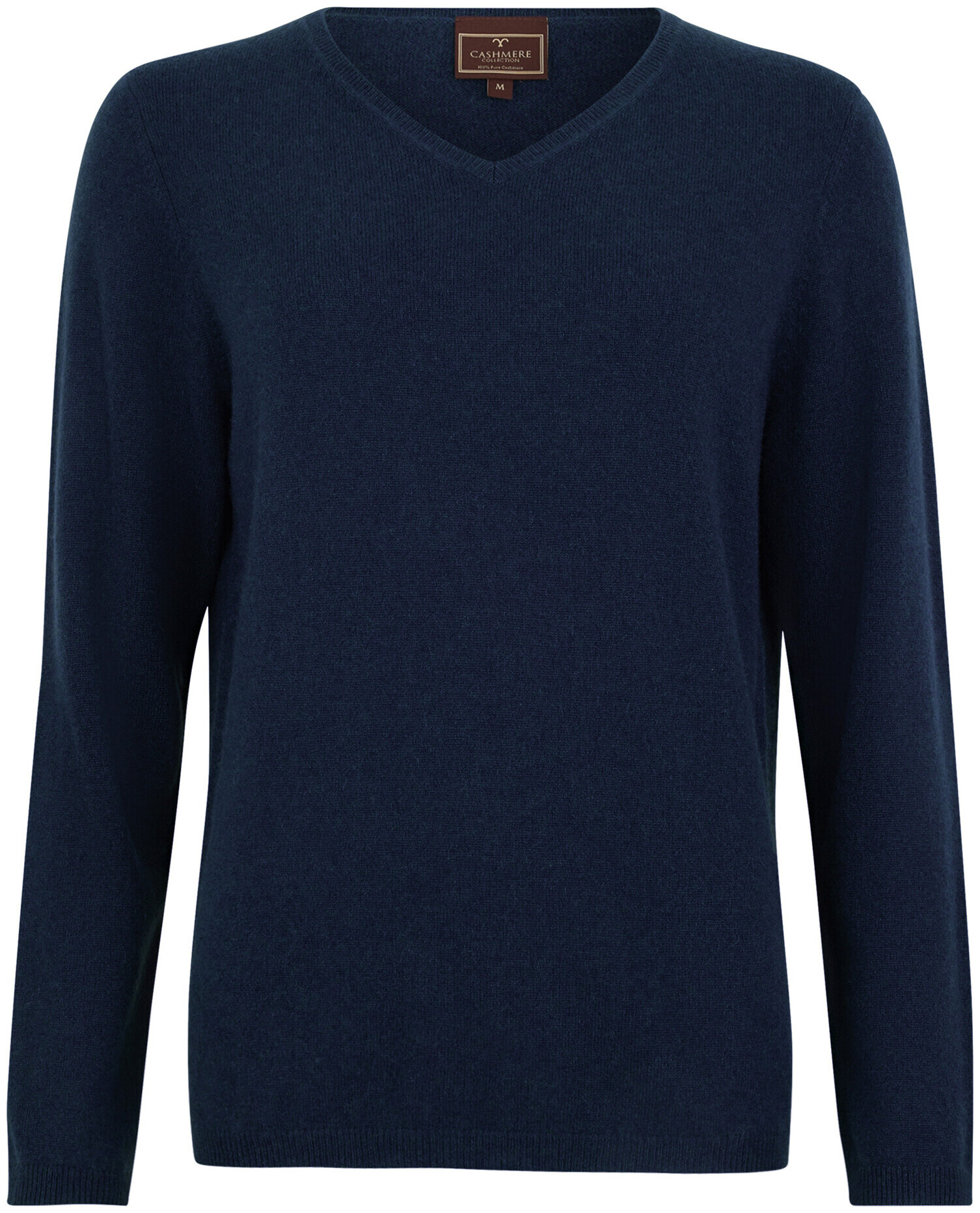 Image of Cashmere Damen Pullover V-Ausschnitt navy L