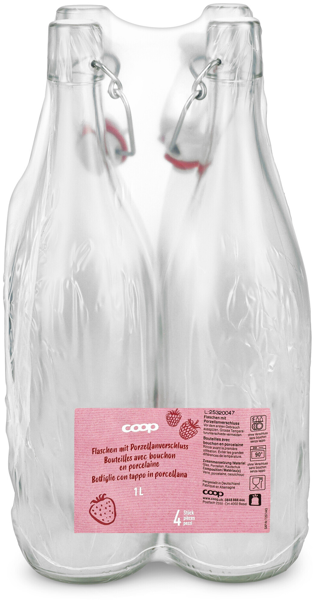 Image of Coop Flasche Porzellanverschluss 1L 4 Stück