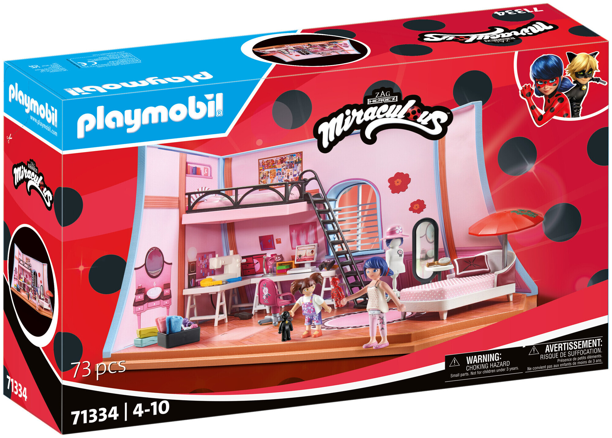 Image of Playmobil 71334 Miraculous: Marinettes Loft