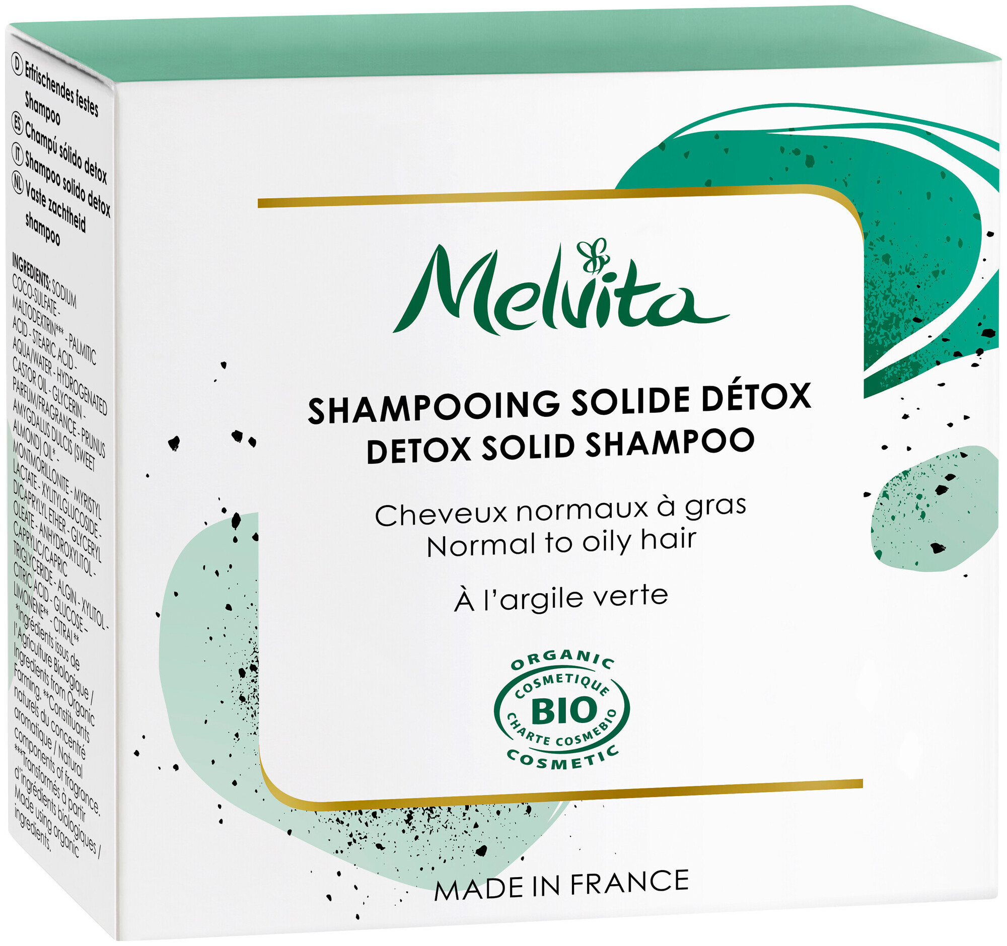 Image of Melvita Erfrischendes Festes Shampoo Haar Grüne Tonerde 55g