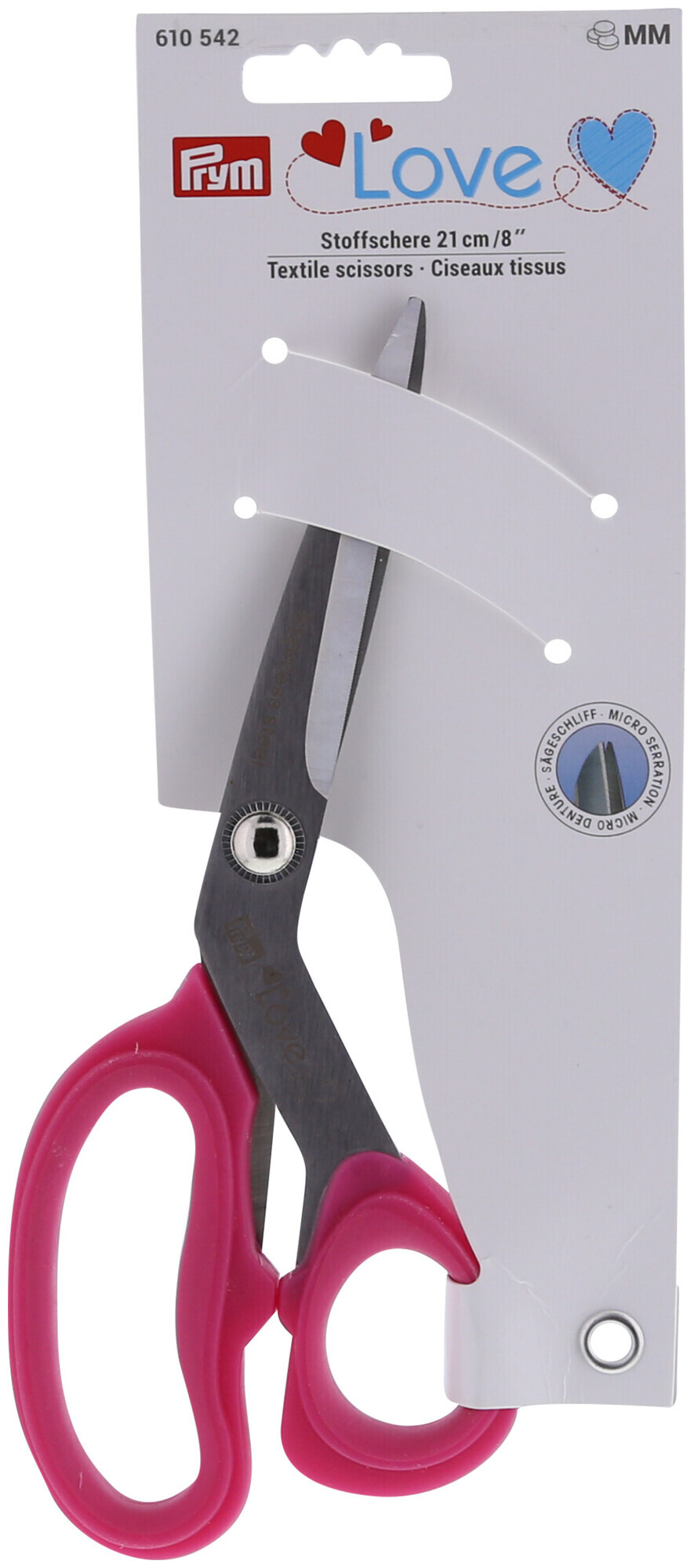 Image of Prym Love Stoffschere pink 21 cm 1 Stk. Micro Serration