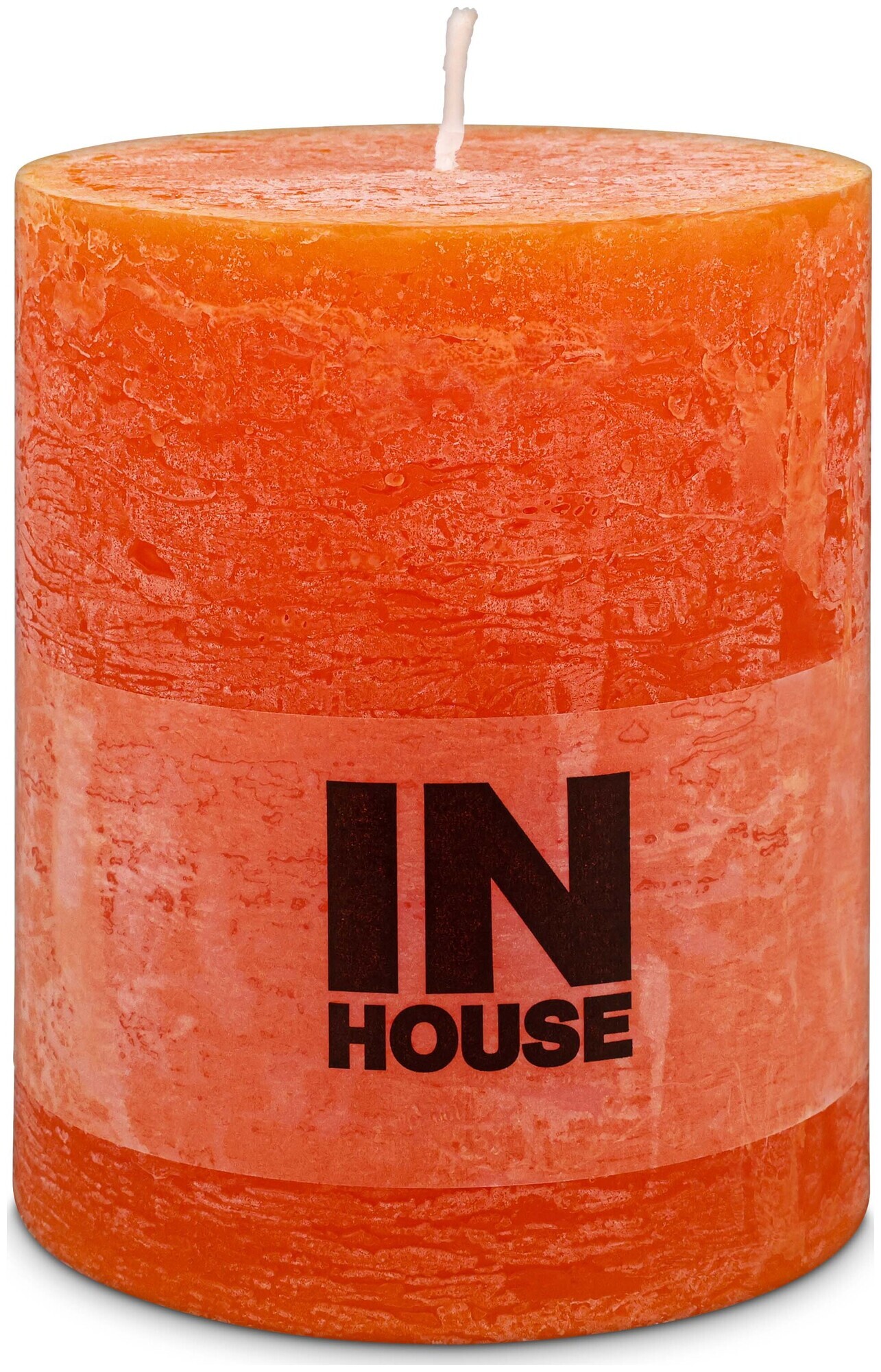 Image of Inhouse Zylinderkerze Rustic 100x120 Orange