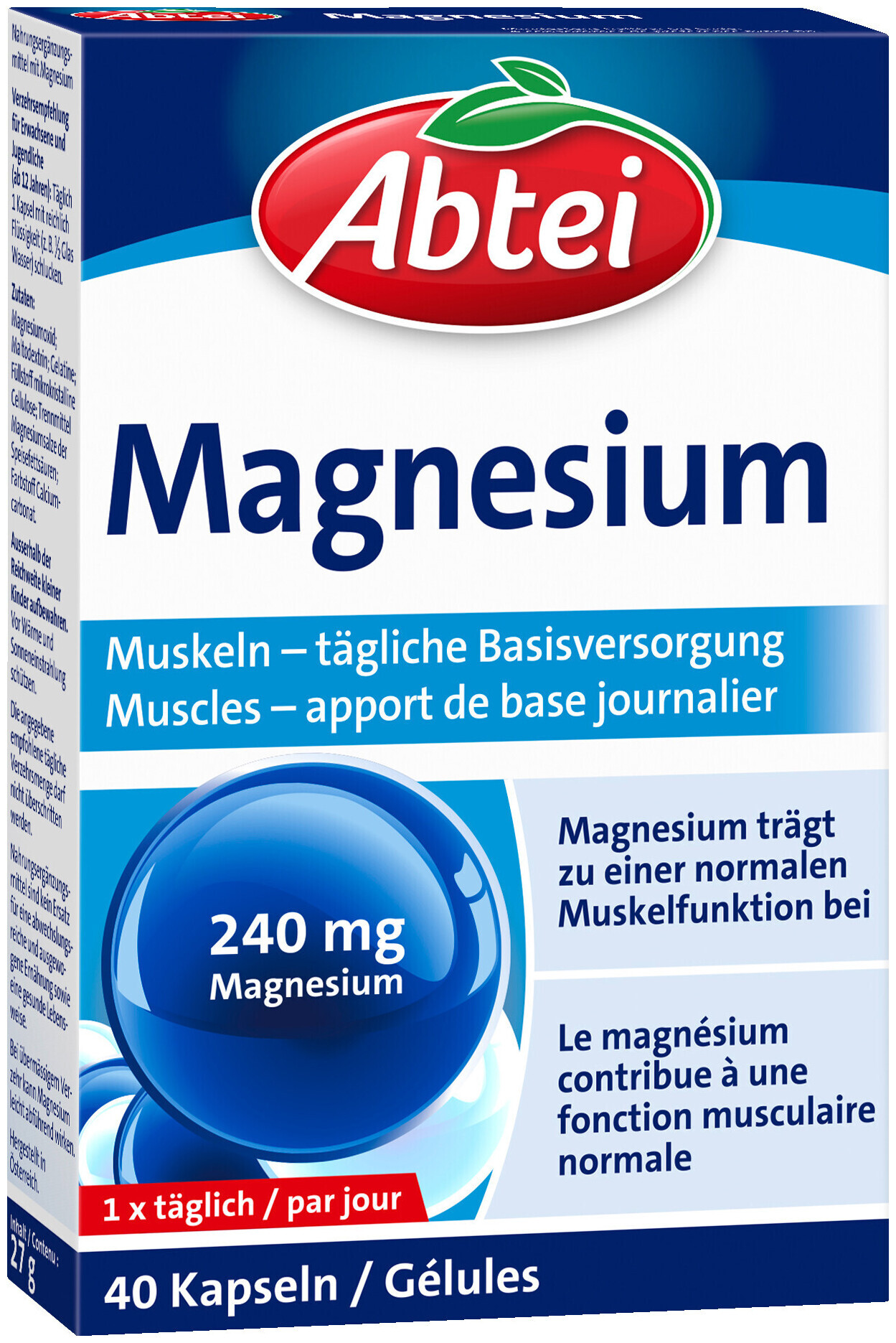 Image of Abtei Magnesium 40 KapselnAbtei Magnesium 40 Kapseln