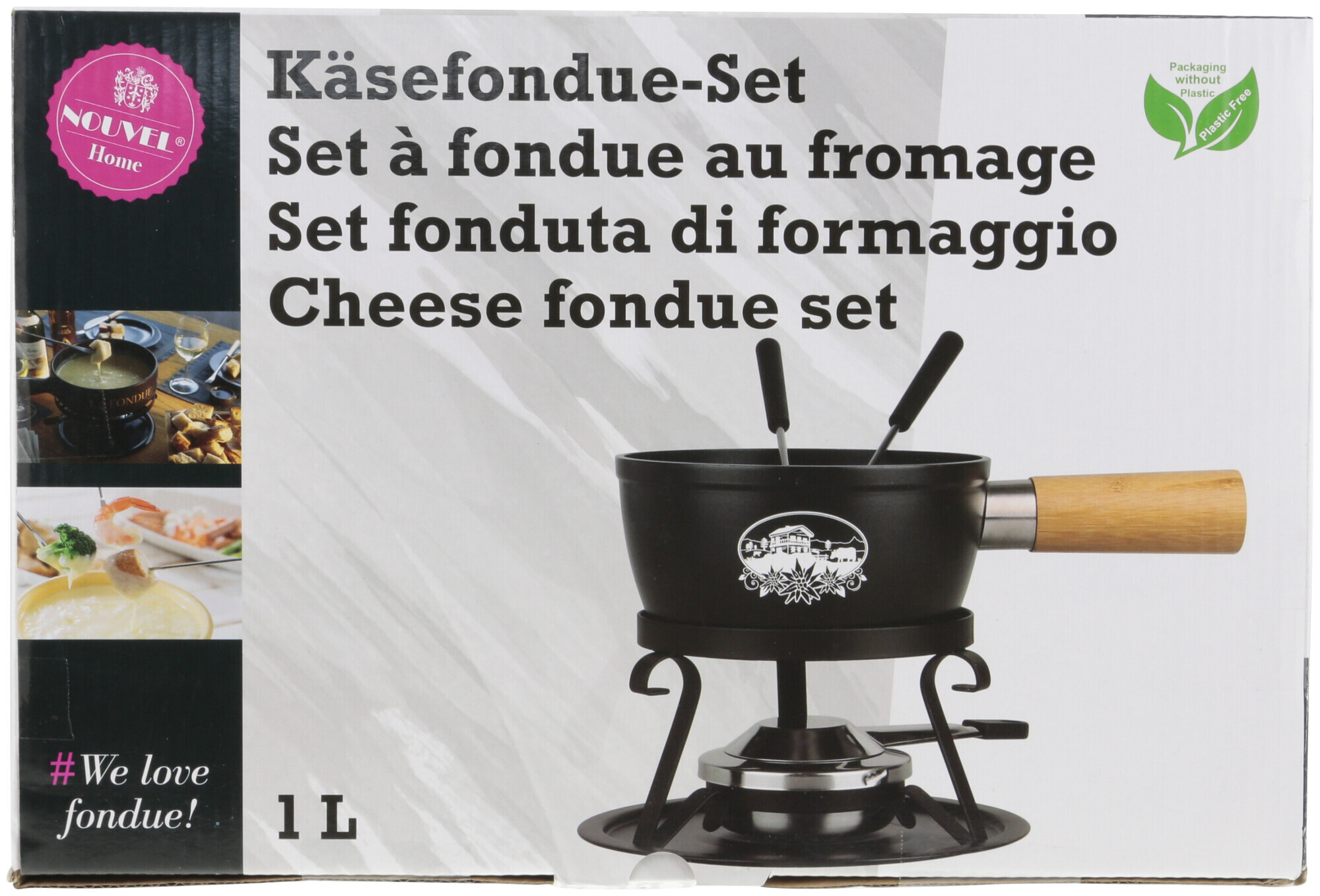 Nouvel Fondue Set Chalet Aluguss 16cm