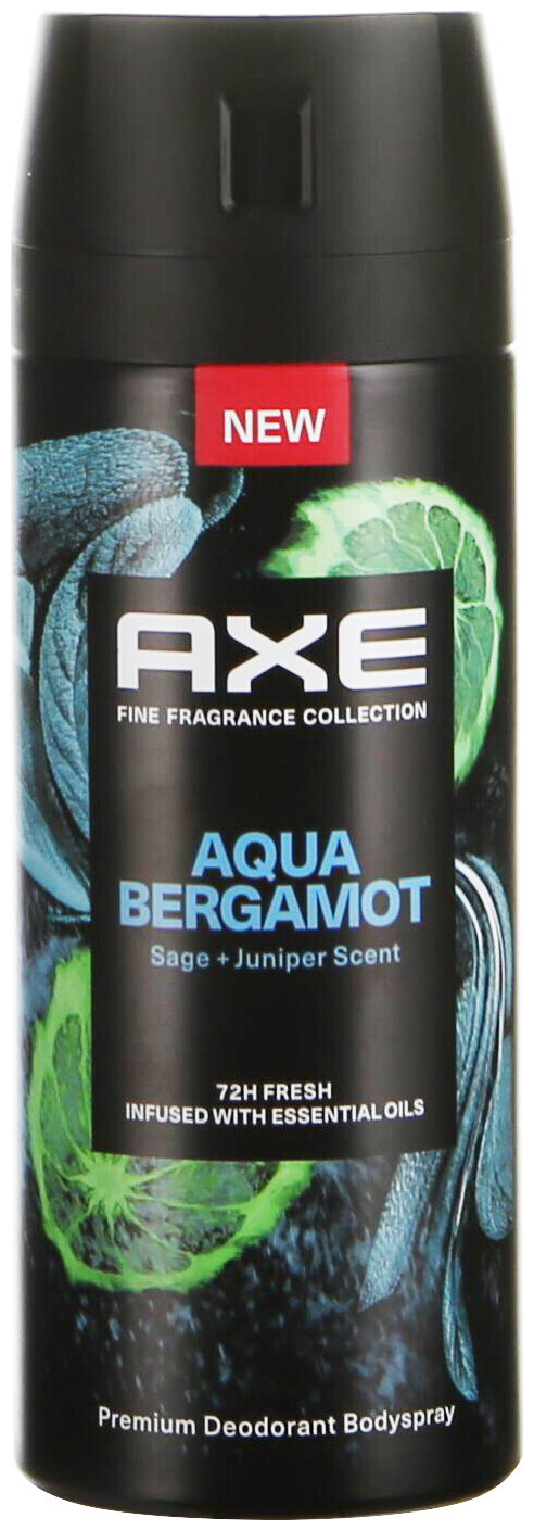 Image of AXE Premium Bodyspray Aqua Bergamot ohne Aluminiumsalze 150 ml