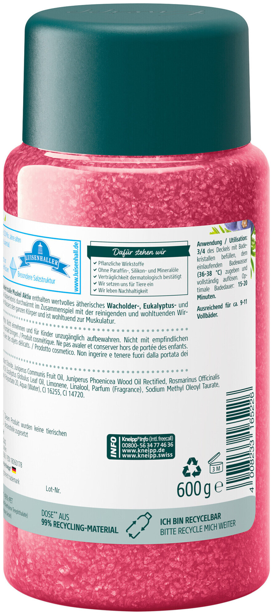 Image of Kneipp Badekristalle Muskel Aktiv 600 g