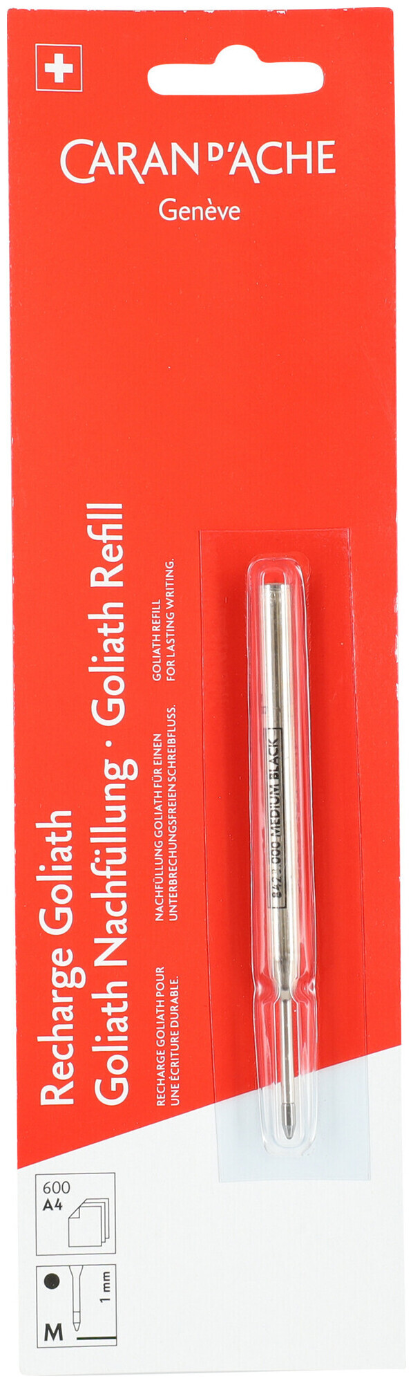 Image of Caran d'Ache Blister Goliath-Patrone Schwarz Medium