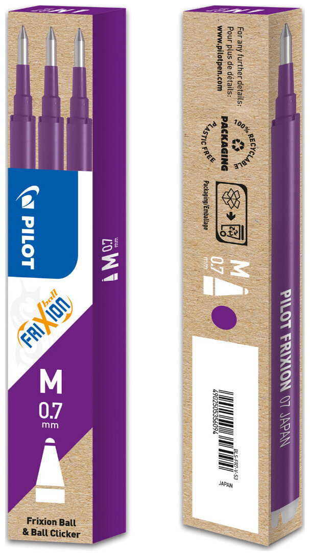 Image of Pilot Frixion 0.7 Ersatzminen violett 3Stk