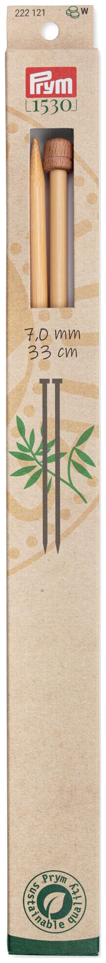 Image of Prym 1530 Jackenstricknadeln 7.00 mm, 33 cm, Bambus