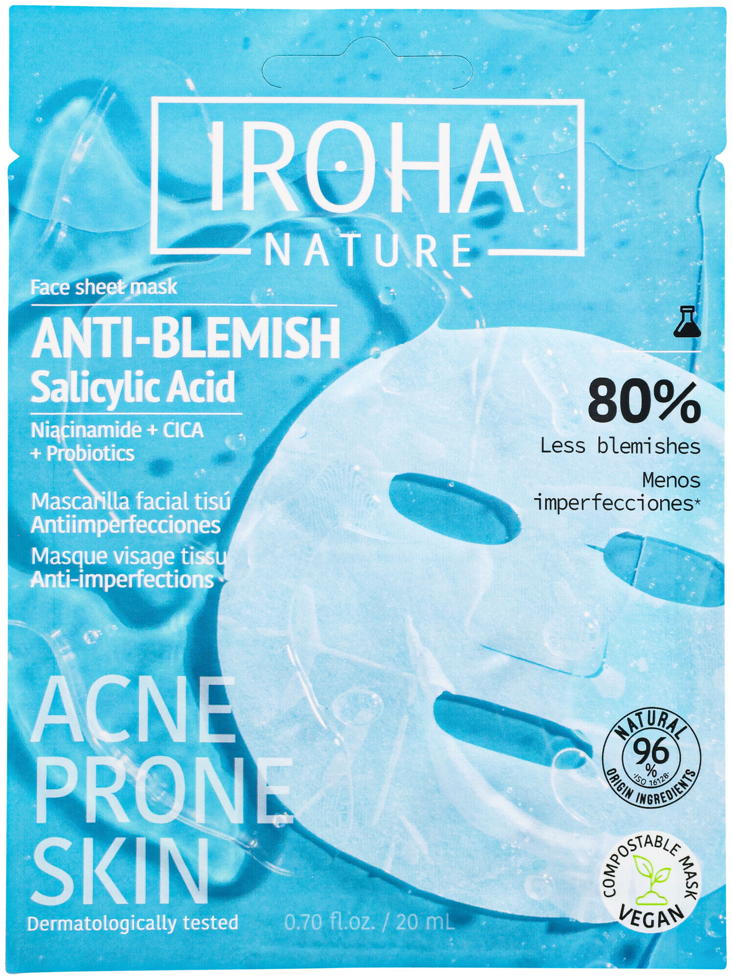 Image of Iroha Anti-Blemish Face Sheet Mask