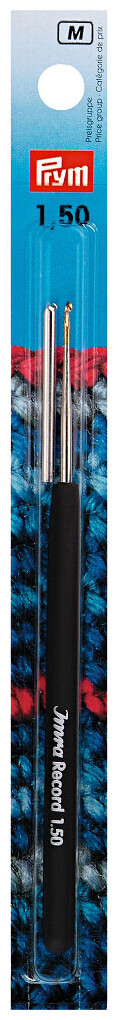 Image of Prym Häkelnadel mit Record Softgriff, silber 1.50 mm, Karte