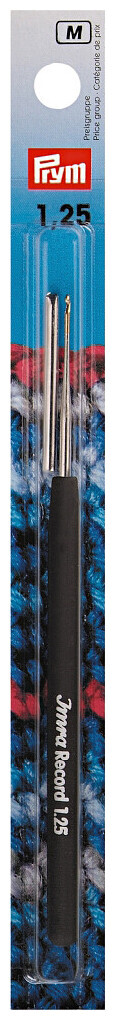 Image of Prym Häkelnadel mit Record Softgriff, silber 1.25 mm, Karte