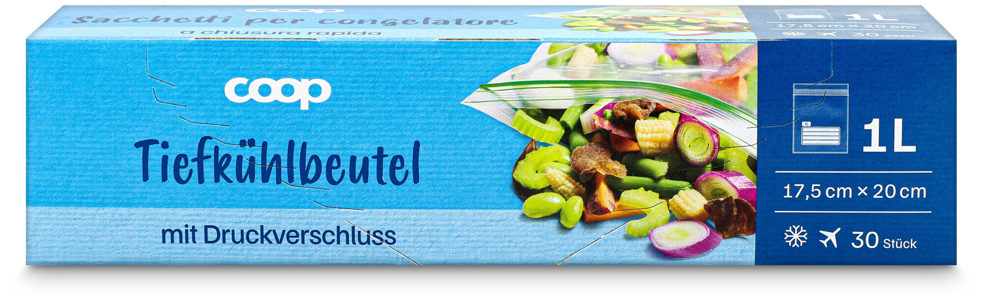 Image of Coop Tiefkühlbeutel mit Druckverschluss 1L 30 Stück