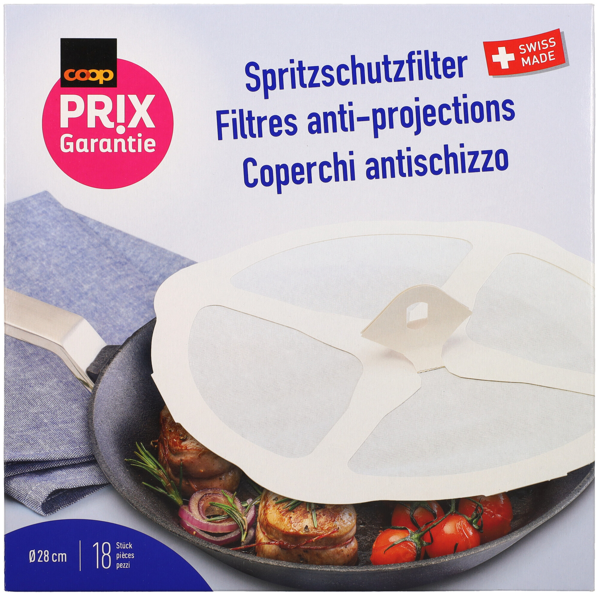 Image of Prix Garantie Spritzschutz-Filter 28cm 18 Stück