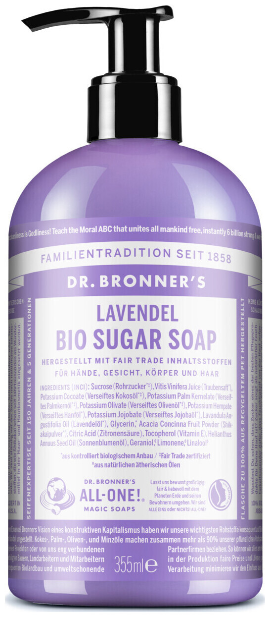 Image of Dr. Bronner's BIO Sugar Soap Lavendel 355ml