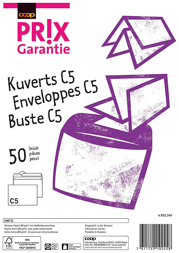 Image of Prix Garantie Kuvert C5 50 Stück