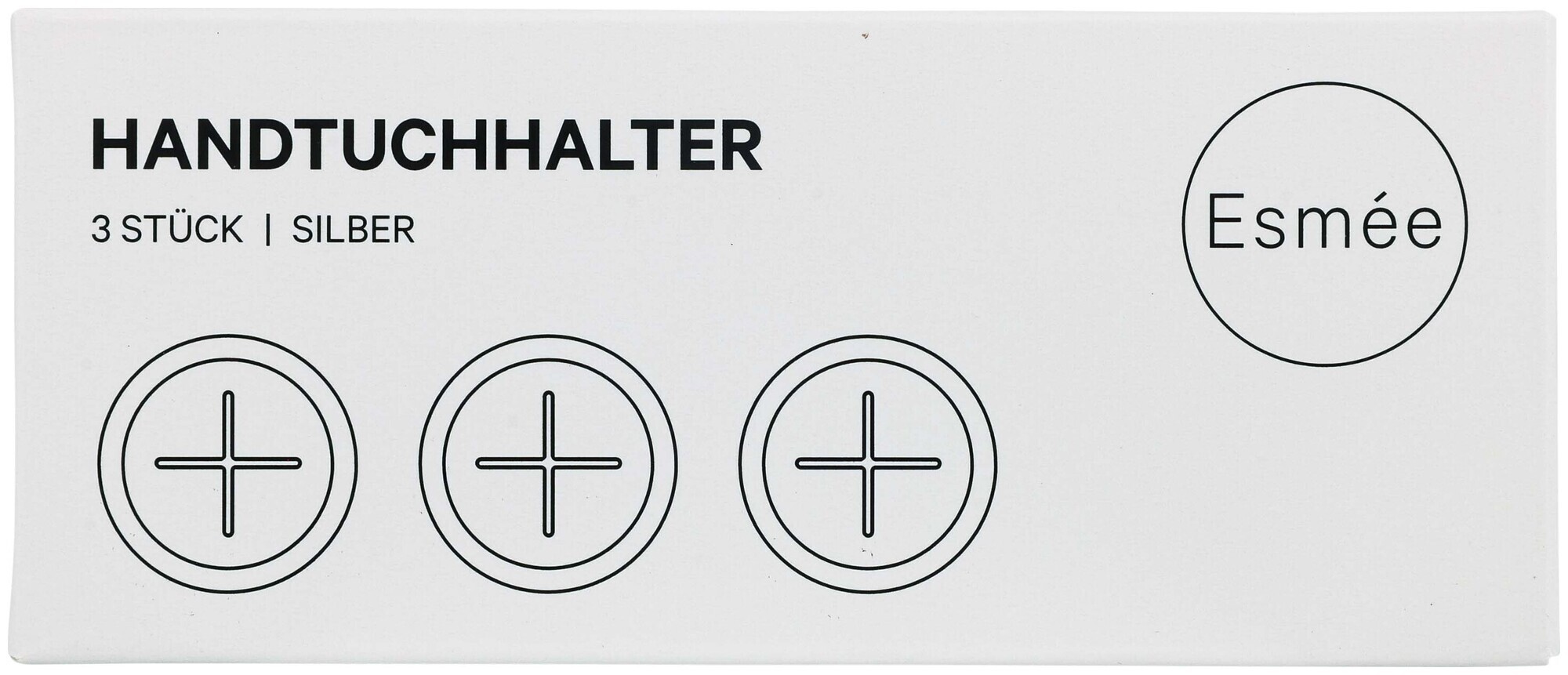 Porte-serviet. autocollant argent 3pc