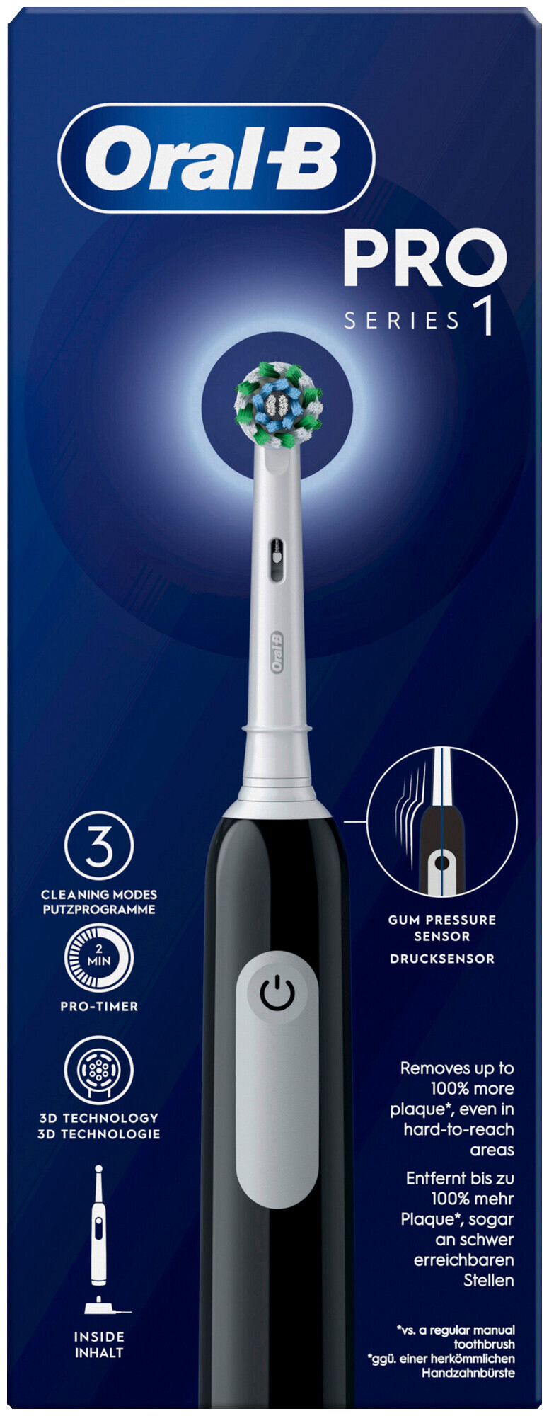 Brosse à dents électrique Oral-B Pro 1 Cross action noir 1 pièce
