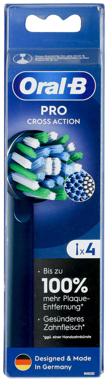 Image of Oral-B PRO Crossaction Aufsteckbürsten Schwarz 4 Stück