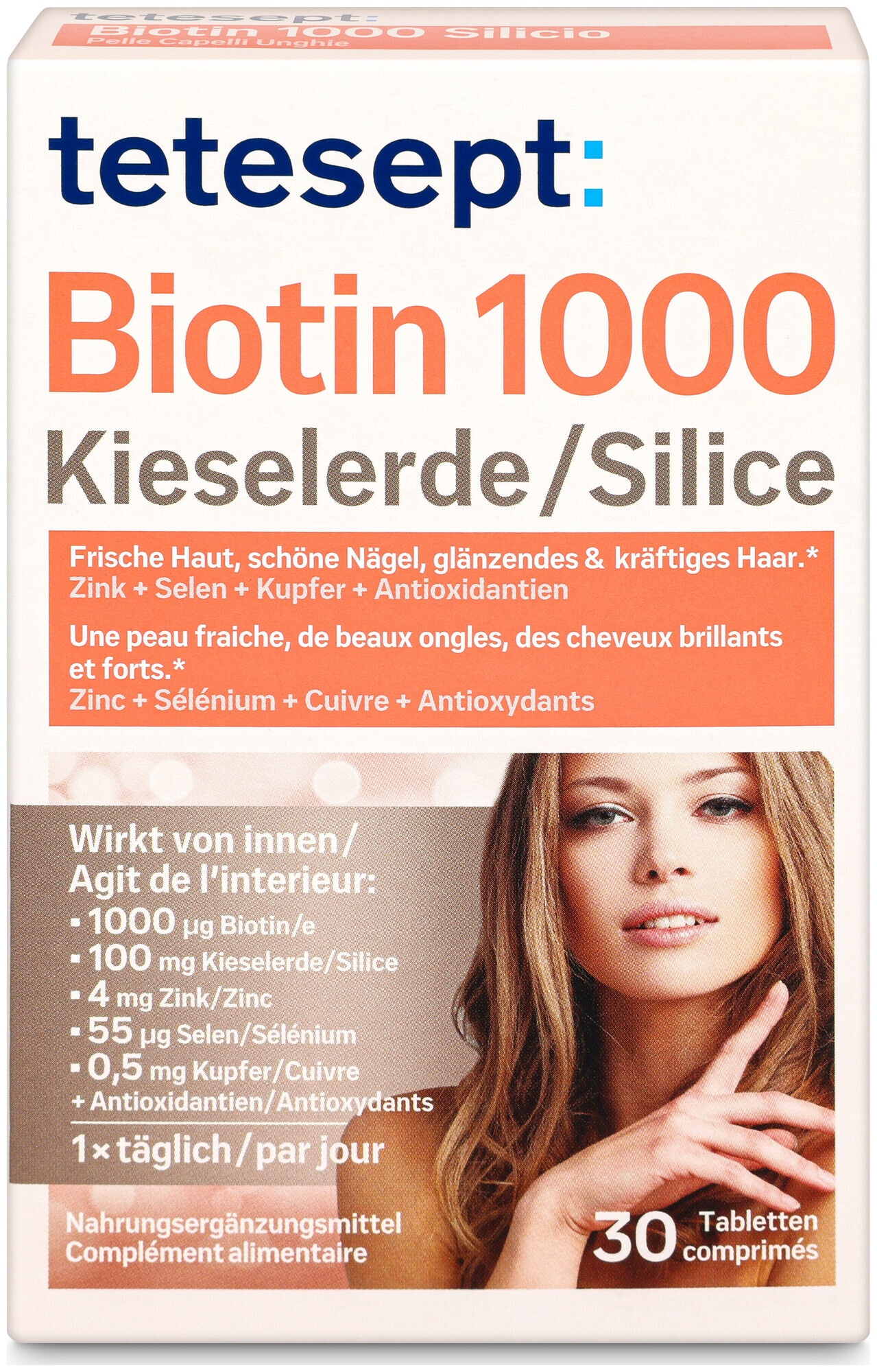 Image of Tetesept Biotin 1000 Kieselerde 30 Stück