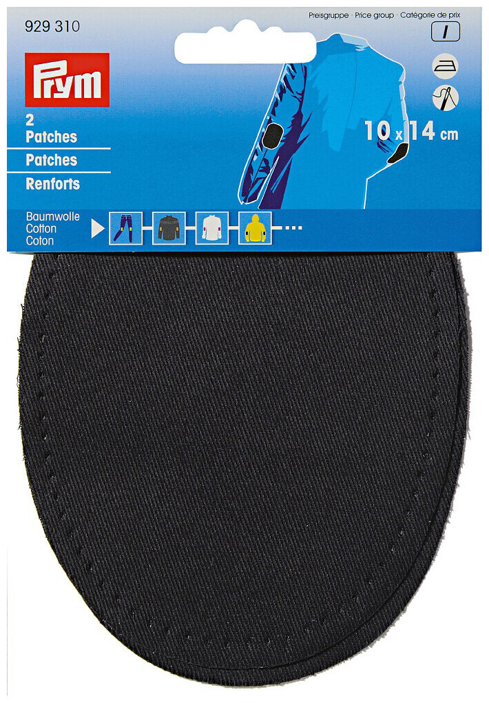 Image of Prym Patches schwarz 10 x 14 cm 2 Stk. aufbügelbar
