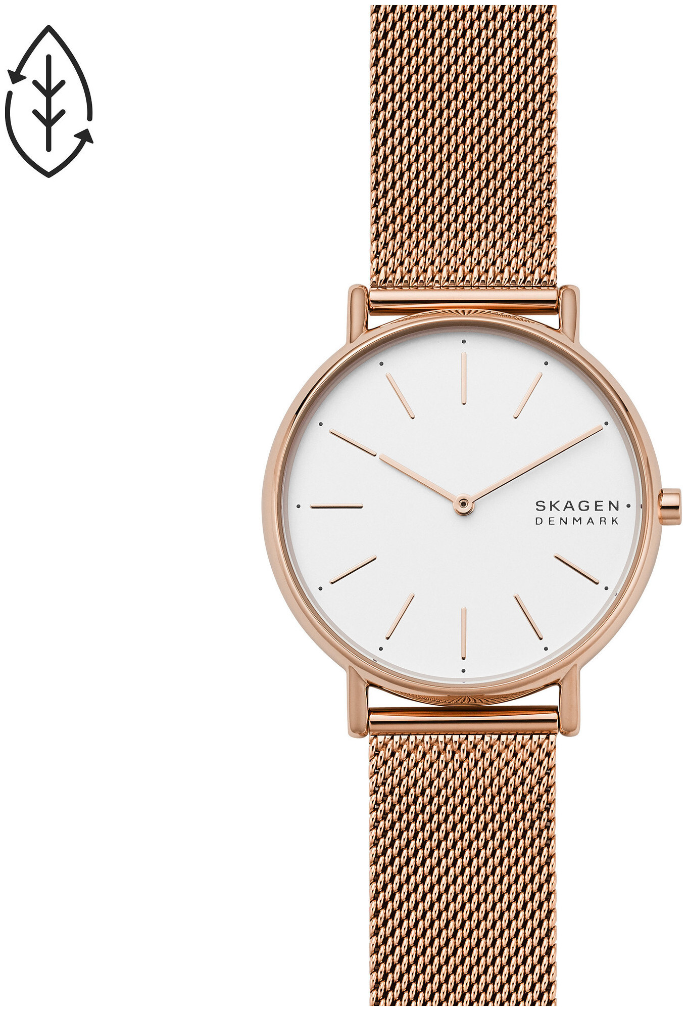 Skagen Uhr Signatur Milanaise Edelstahl roségoldfarben