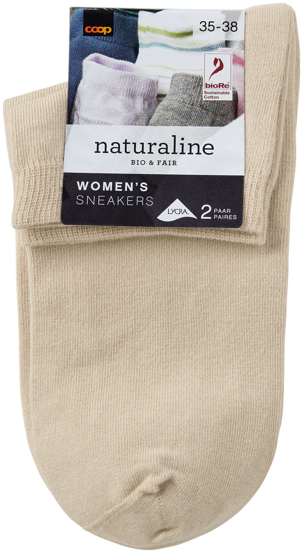 Image of Naturaline Textil Naturaline Damen Sneaker Basic Duo Ecru 35 - 38