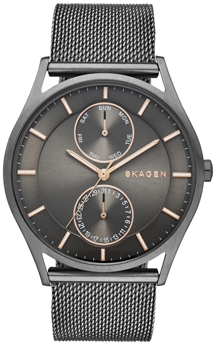 Image of Skagen Uhr Holst Multifunktionswerk Milanaise Edelstahl grau