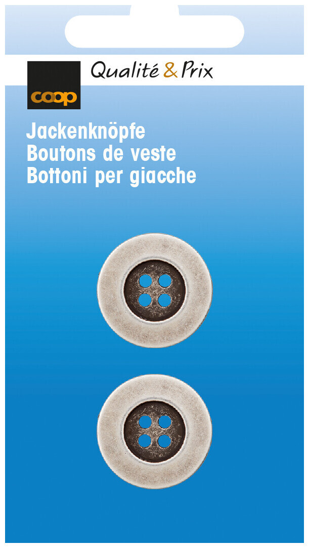 Image of Coop Metallknopf 2-Loch altmessing 20 mm 2 Stk.